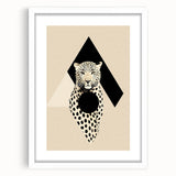 Custom Dining Room Wall Decor - Leopard & Geometric Artwork