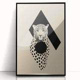 Custom Dining Room Wall Decor - Leopard & Geometric Artwork