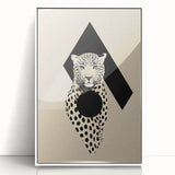 Custom Dining Room Wall Decor - Leopard & Geometric Artwork