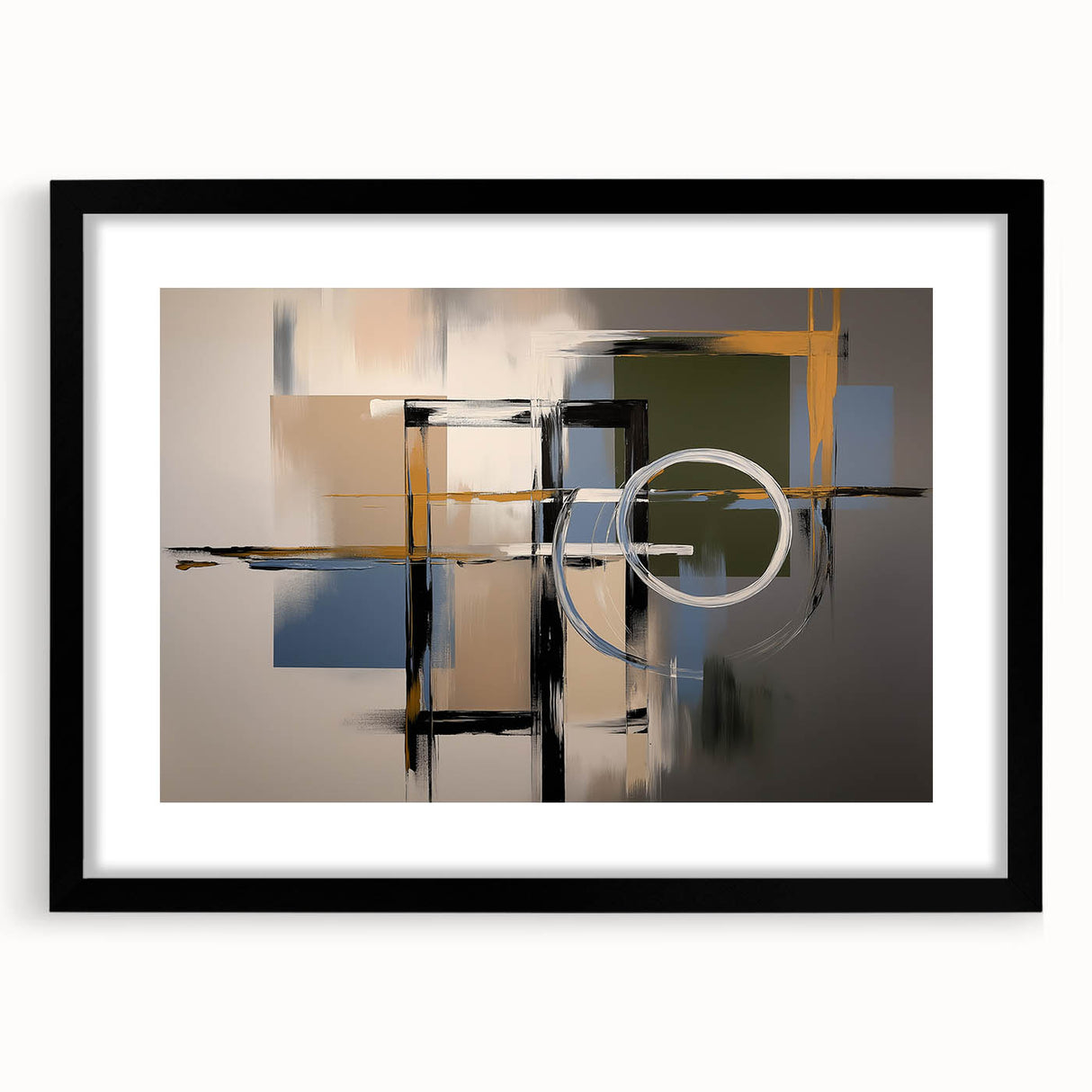 Abstract Geometric Living Room Wall Art - Modern Canvas & Prints