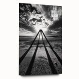 Modern Office Art - Black & White Abstract Landscape Print