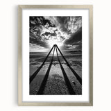 Modern Office Art - Black & White Abstract Landscape Print