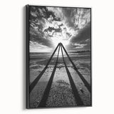 Modern Office Art - Black & White Abstract Landscape Print