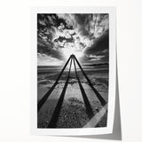 Modern Office Art - Black & White Abstract Landscape Print