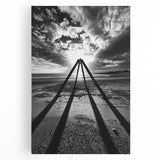 Modern Office Art - Black & White Abstract Landscape Print