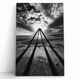 Modern Office Art - Black & White Abstract Landscape Print