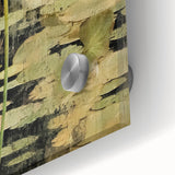 Close-up of abstract floral wall art design printed on acrylic glass, showcasing vibrant colors and intricate details that enhance any modern decor.