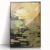 Framed acrylic wall art showcasing a vibrant abstract floral design in silver, perfect for modern home decor. Ideal for enhancing living spaces with elegance.
