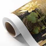 Abstract floral wall art on rolled canvas, showcasing vibrant colors and intricate designs, ideal for modern home decor. Packaged securely in a sturdy cardboard tube for safe delivery.