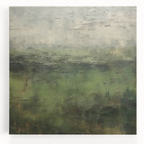 Abstract landscape wall art print on stretched canvas, showcasing vibrant colors and organic shapes, perfect for modern home decor. Ideal for adding a calming touch to any space.