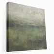 Abstract landscape wall art on stretched canvas, showcasing vibrant colors and textured details, ideal for modern home decor, viewed from the side.