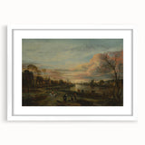Baroque Landscape Art Print - Serene River Scene with Warm Tones