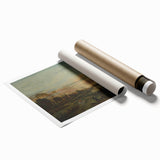 Baroque Landscape Art Print - Serene River Scene with Warm Tones