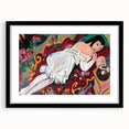 Expressionist Portrait – Girl in White Chemise Abstract Canvas Print