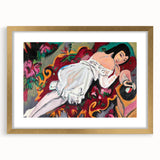 Expressionist Portrait – Girl in White Chemise Abstract Canvas Print