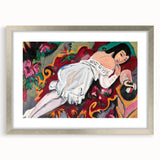 Expressionist Portrait – Girl in White Chemise Abstract Canvas Print