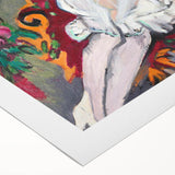 Expressionist Portrait – Girl in White Chemise Abstract Canvas Print