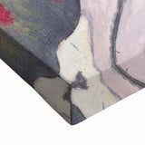 Expressionist Portrait – Girl in White Chemise Abstract Canvas Print