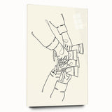 Large abstract wall art on acrylic glass showcasing vibrant, multicolored brush strokes.