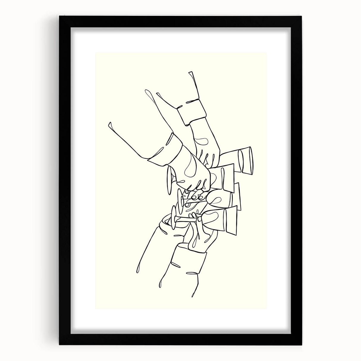 Extra large abstract art print featuring vibrant, colorful textures on a black framed canvas, ideal for living room decor.