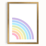 Children's Wall Decor - Soft Pastel Rainbow Nursery Art