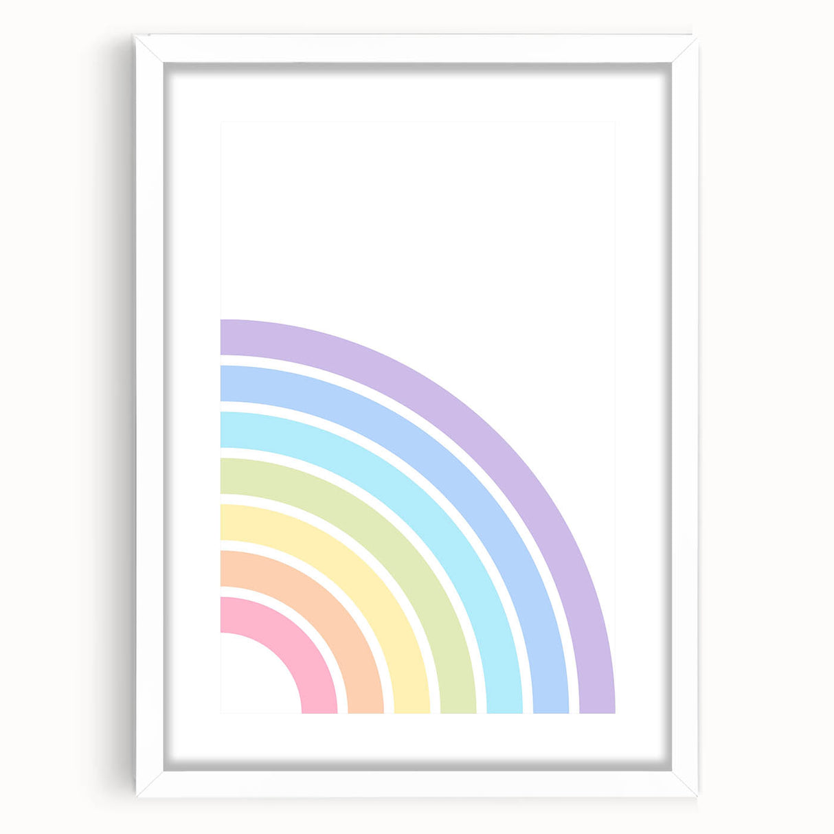 Children's Wall Decor - Soft Pastel Rainbow Nursery Art
