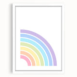 Children's Wall Decor - Soft Pastel Rainbow Nursery Art