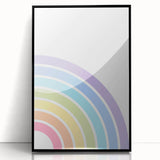 Children's Wall Decor - Soft Pastel Rainbow Nursery Art