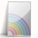 Children's Wall Decor - Soft Pastel Rainbow Nursery Art