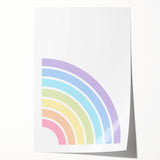 Children's Wall Decor - Soft Pastel Rainbow Nursery Art