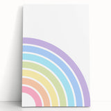 Children's Wall Decor - Soft Pastel Rainbow Nursery Art