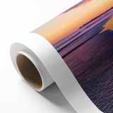Rolled canvas showcasing a vibrant beach landscape design with rich blues, soft sands, and a serene sky, ideal for home decor and art enthusiasts.