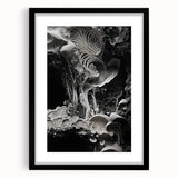 Extra large abstract art print featuring colorful, textured brush strokes on a framed canvas, ideal for living room decor.