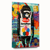 Vibrant Pop Art Wall Art – Colorful Spray Paint Monkey Canvas
