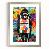 Vibrant Pop Art Wall Art – Colorful Spray Paint Monkey Canvas