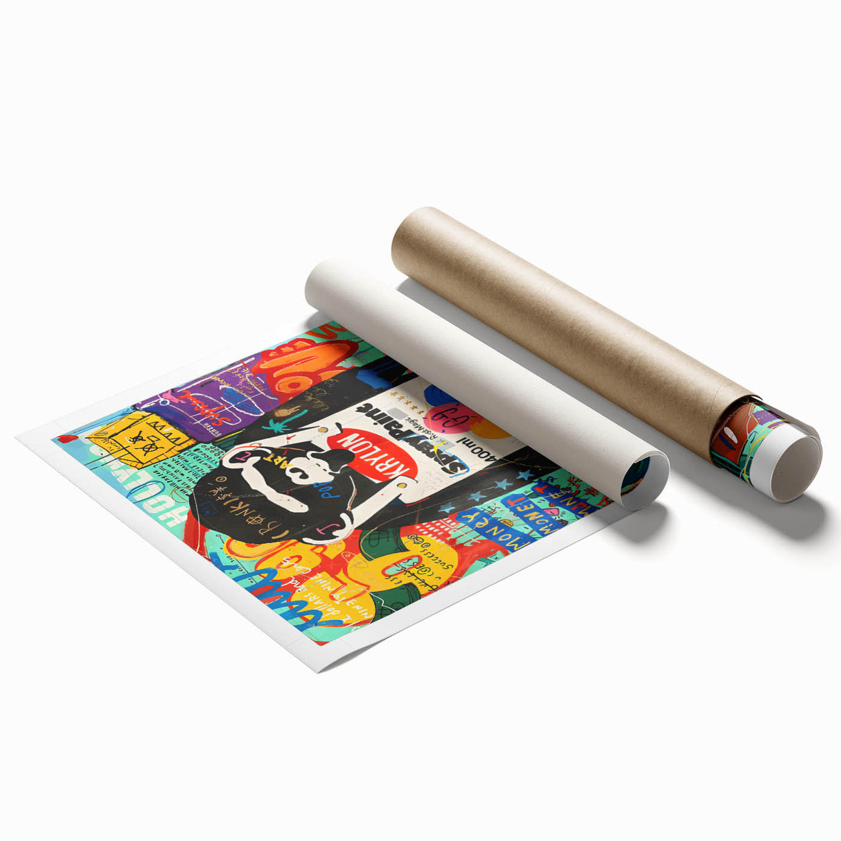 Vibrant Pop Art Wall Art – Colorful Spray Paint Monkey Canvas
