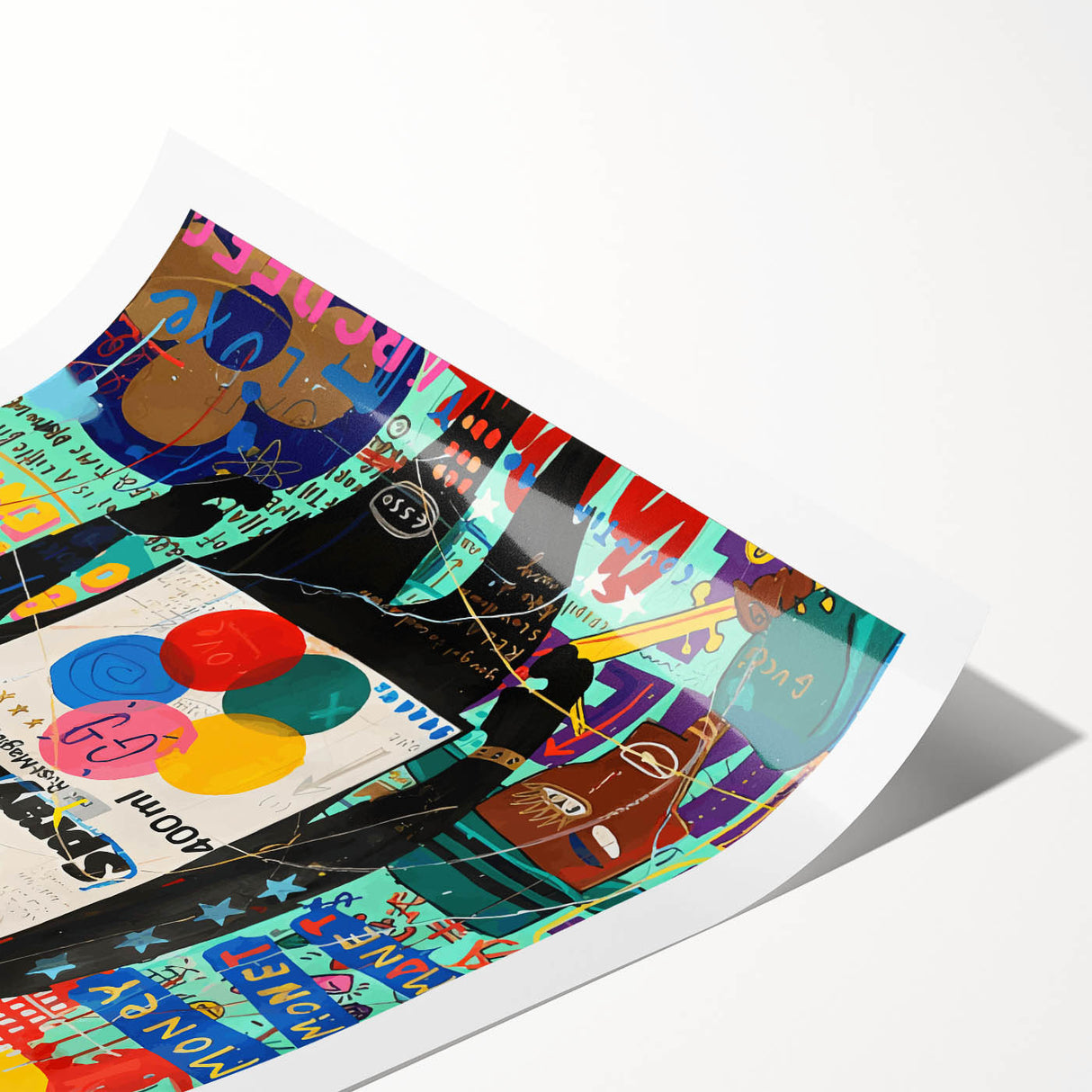 Vibrant Pop Art Wall Art – Colorful Spray Paint Monkey Canvas