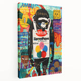 Vibrant Pop Art Wall Art – Colorful Spray Paint Monkey Canvas