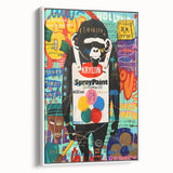 Vibrant Pop Art Wall Art – Colorful Spray Paint Monkey Canvas