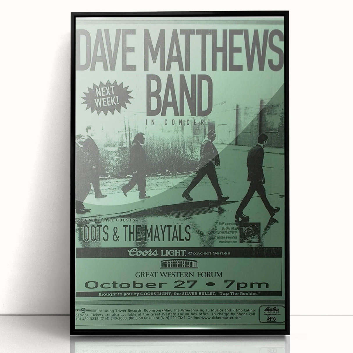 Vintage Retro Poster Art: Dave Matthews Band Concert Poster