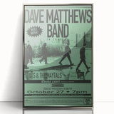 Vintage Retro Poster Art: Dave Matthews Band Concert Poster