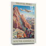 Vintage Peru Travel Poster - South America Retro Art Print