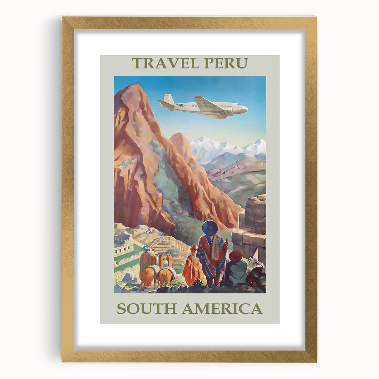 Vintage Peru Travel Poster - South America Retro Art Print
