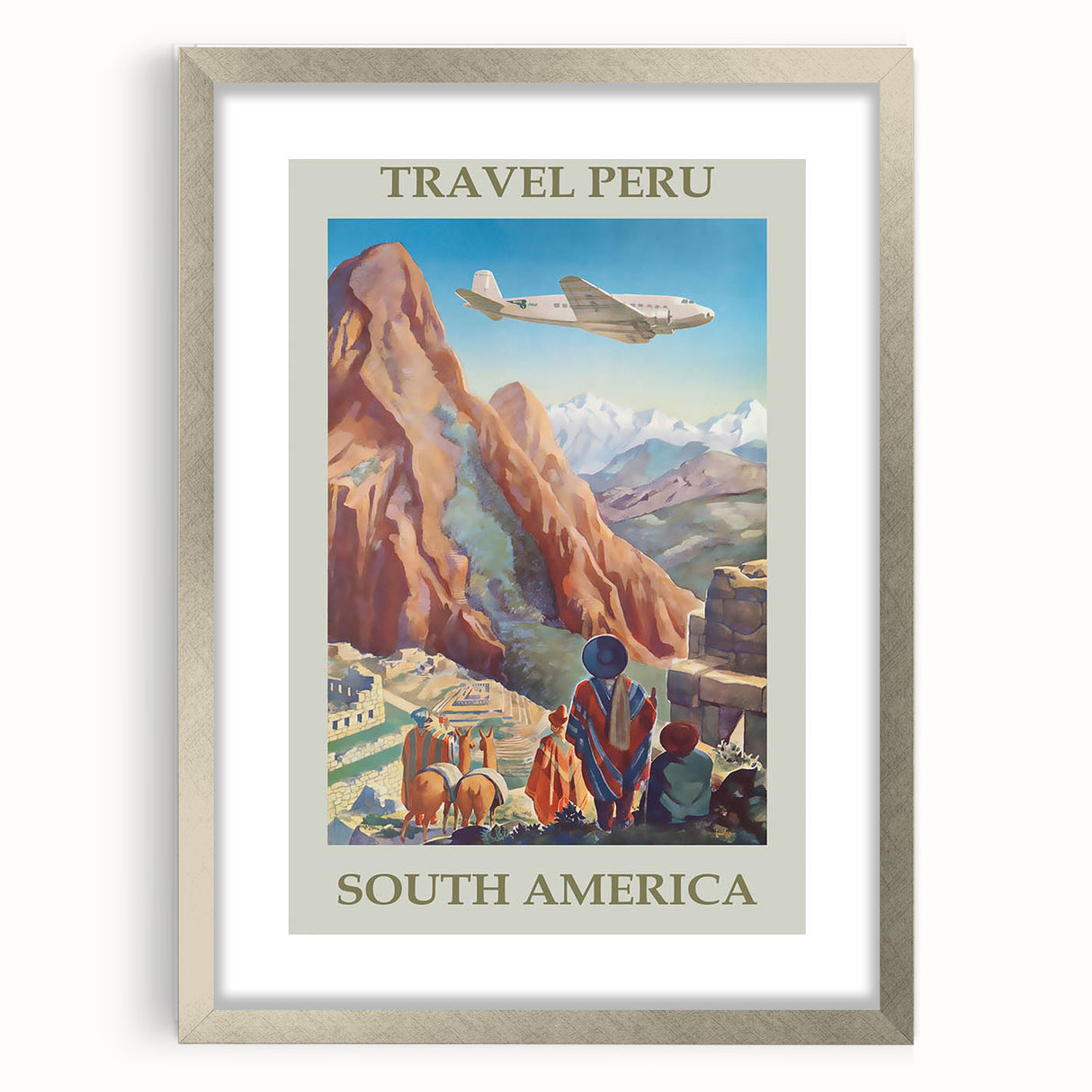 Vintage Peru Travel Poster - South America Retro Art Print
