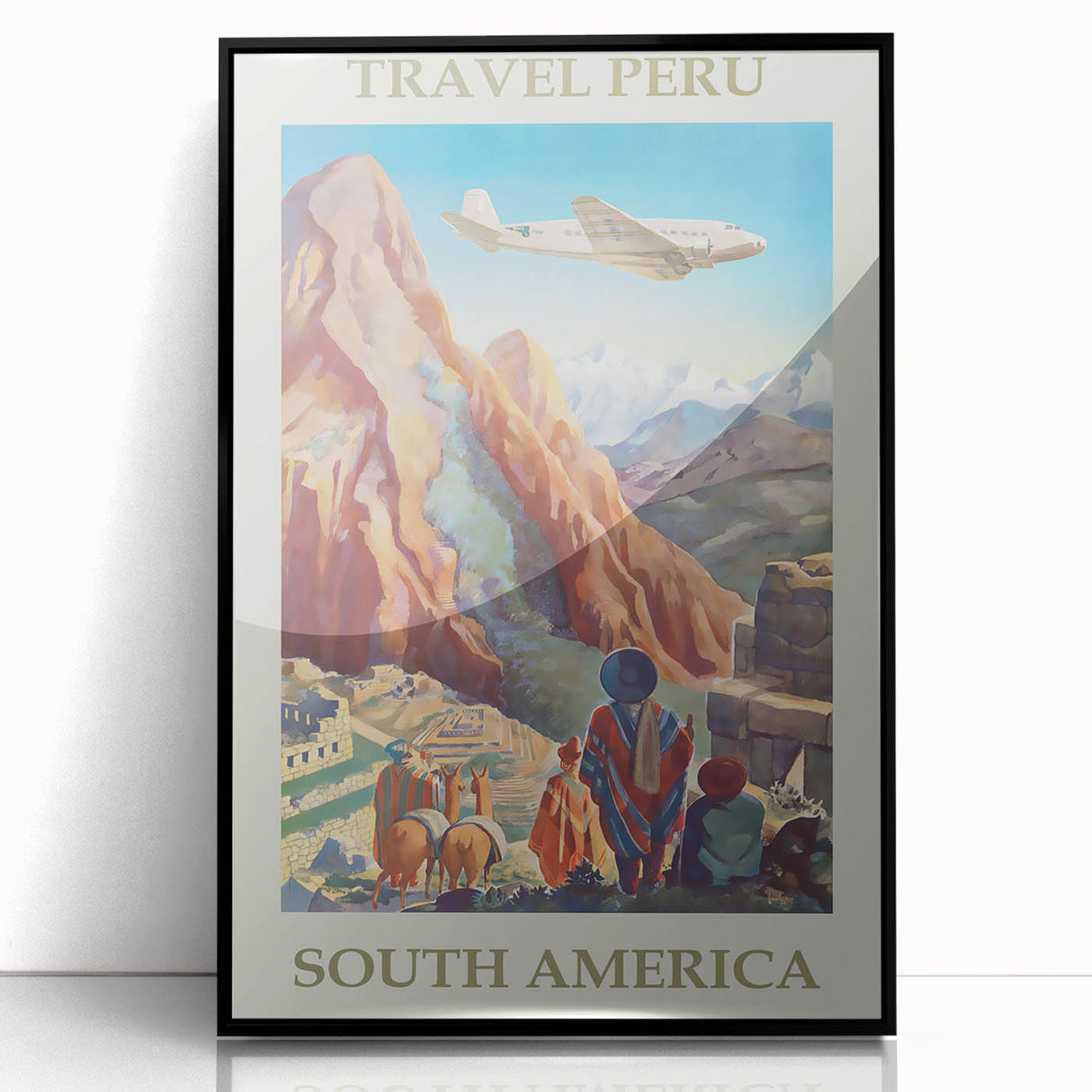 Vintage Peru Travel Poster - South America Retro Art Print
