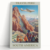 Vintage Peru Travel Poster - South America Retro Art Print