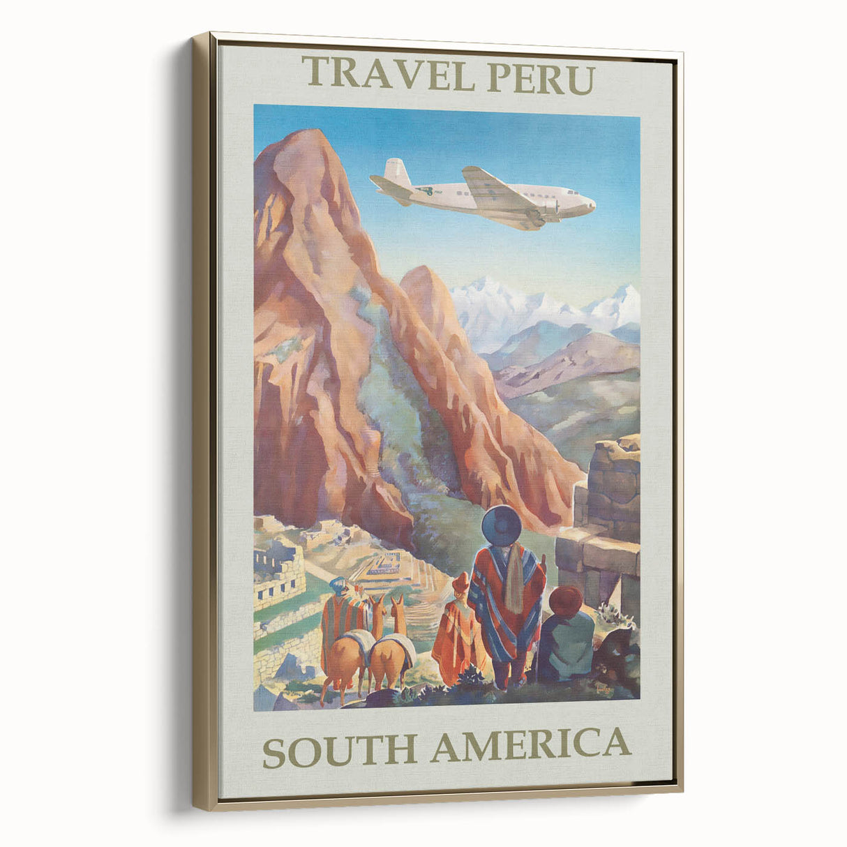 Vintage Peru Travel Poster - South America Retro Art Print