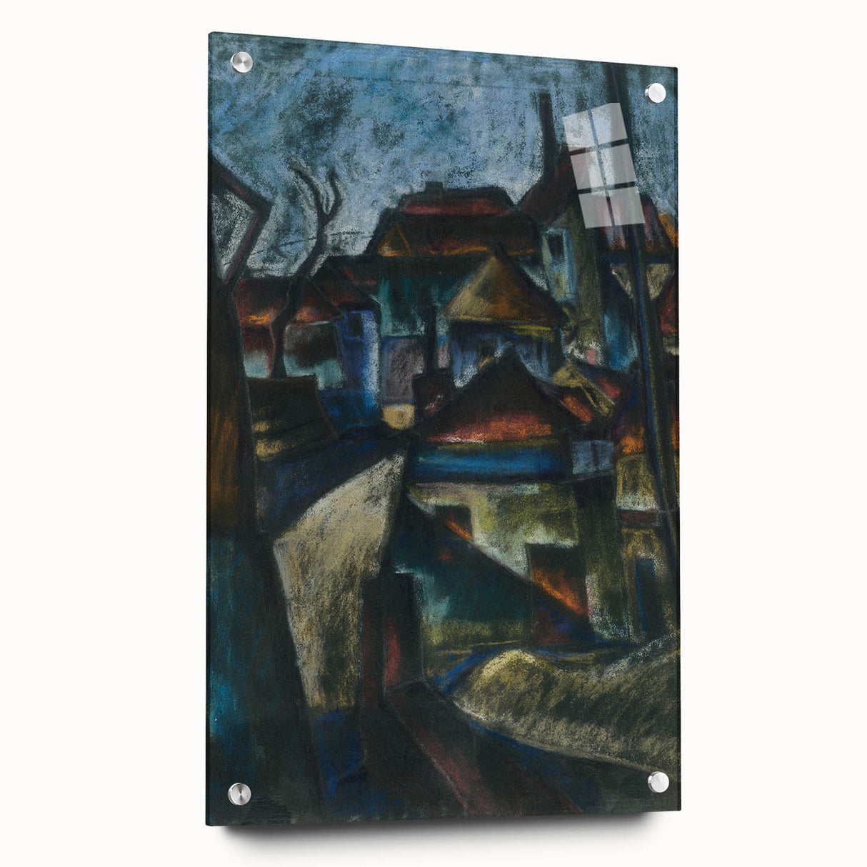 In the Suburbs Realism Art Print - Konštantín Bauer Urban Landscape Scene