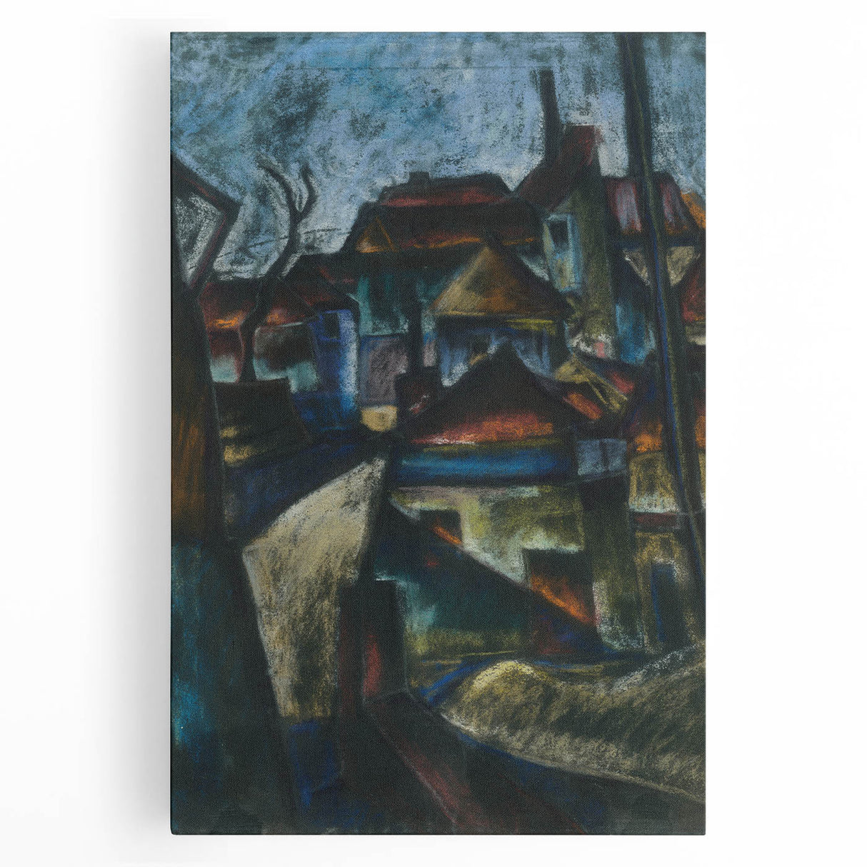 In the Suburbs Realism Art Print - Konštantín Bauer Urban Landscape Scene