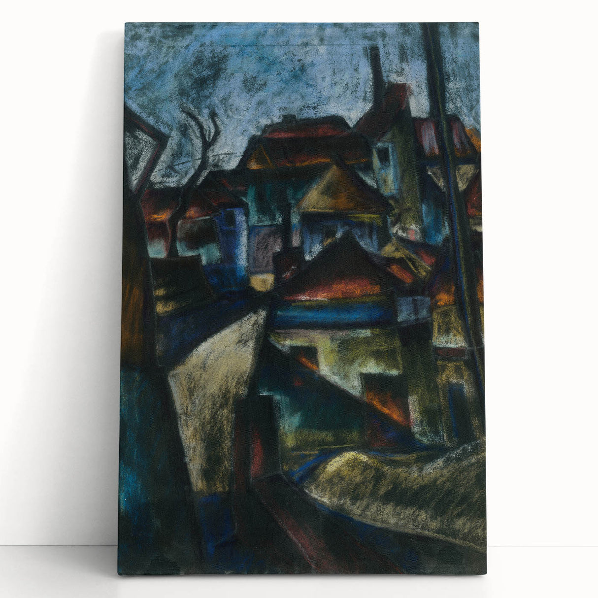 In the Suburbs Realism Art Print - Konštantín Bauer Urban Landscape Scene